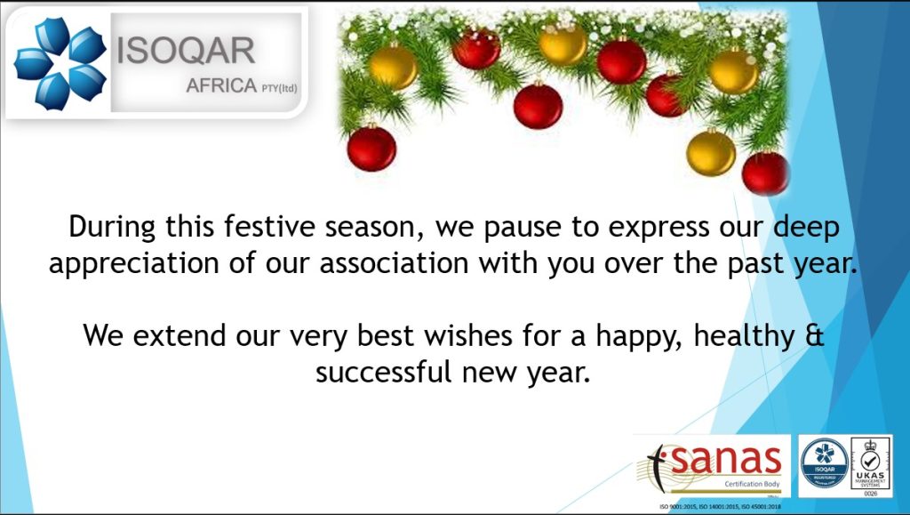 Seasons Greetings from ISOQAR Africa